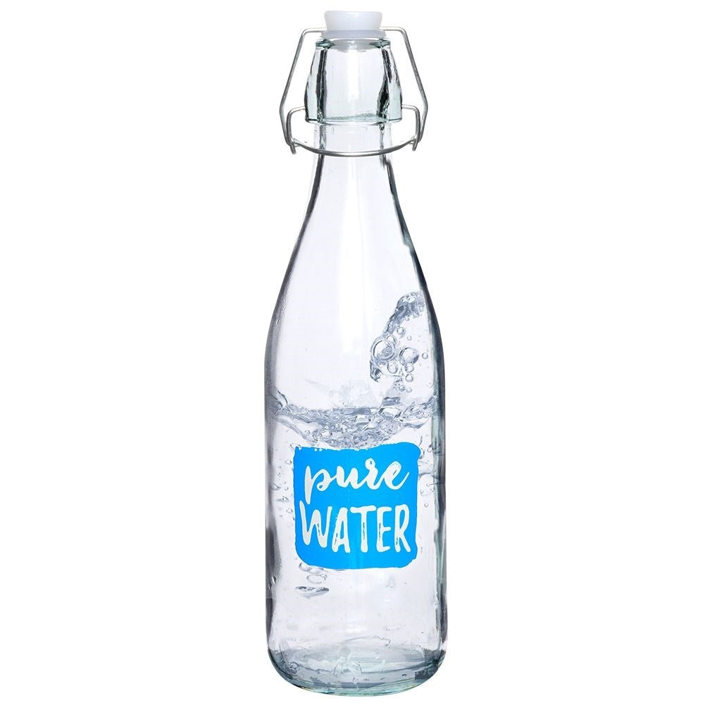 Glass bottle with patent cork, rubber seal for beverage storage