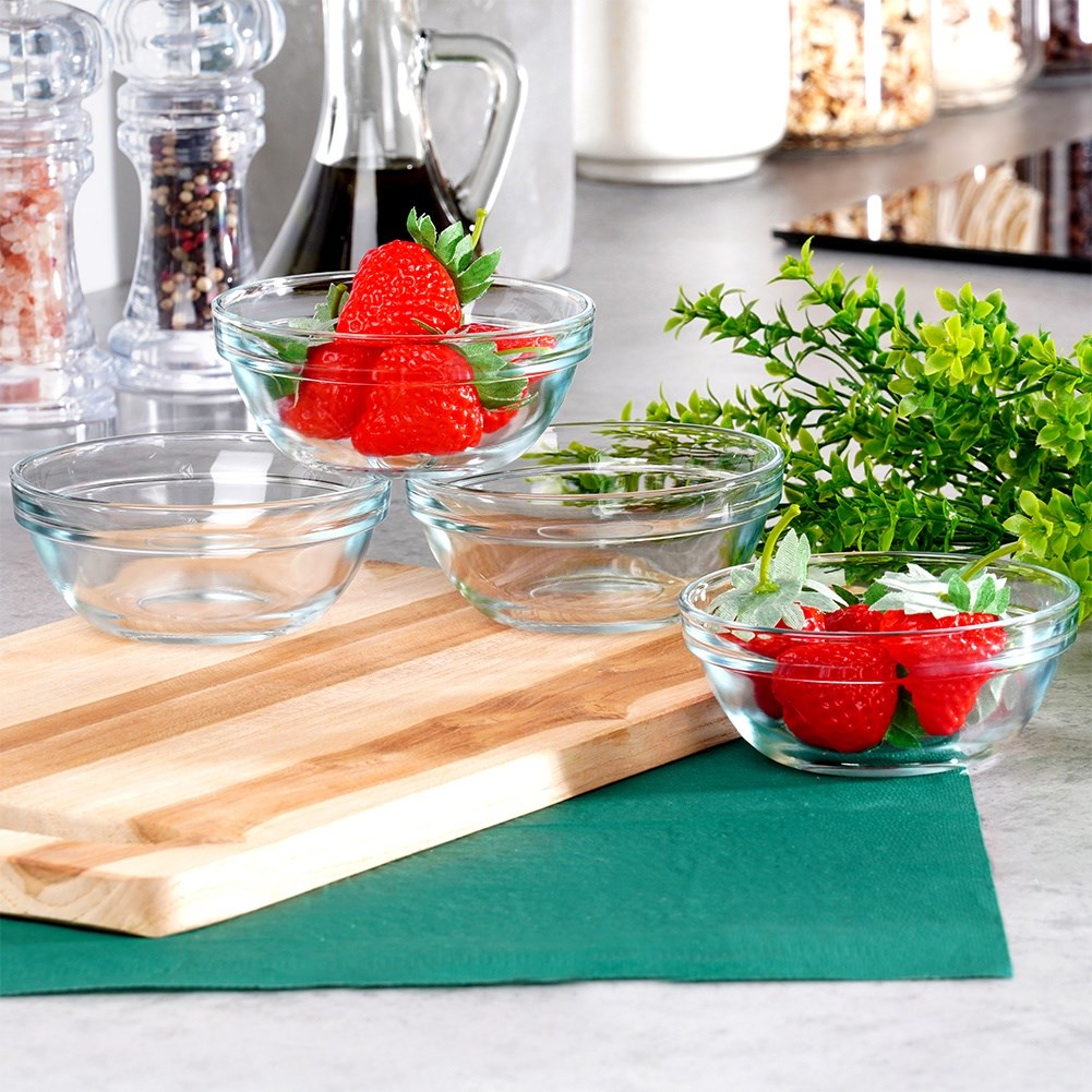 Glass bowls 10.5 cm, 200 ml 4 pcs.