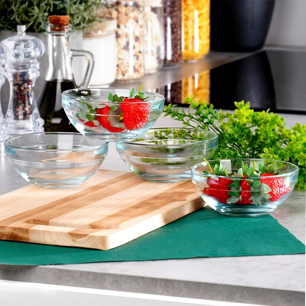 Glass bowls 12 cm, 275 ml 4 pcs.