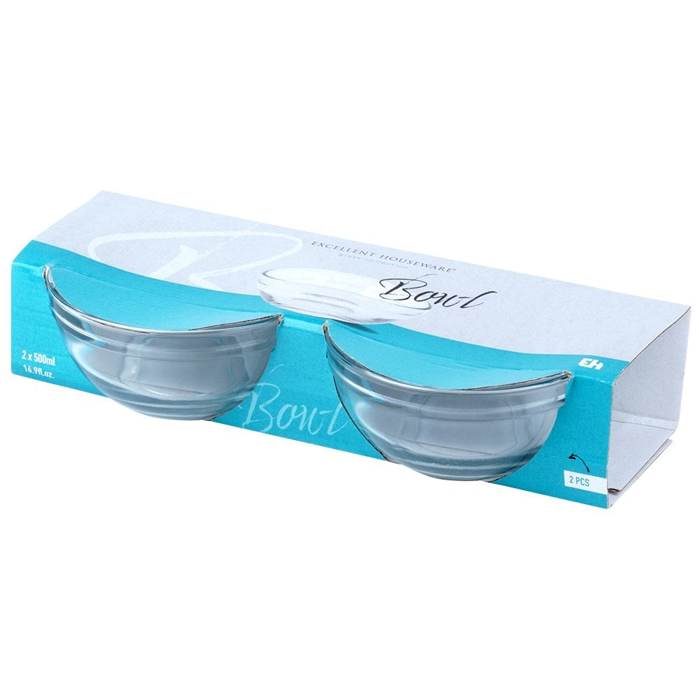 Glass bowls 14 cm, 500 ml 2 pcs.