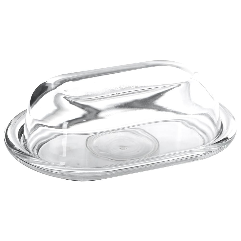 Glass butter dish with lid - storage and serving