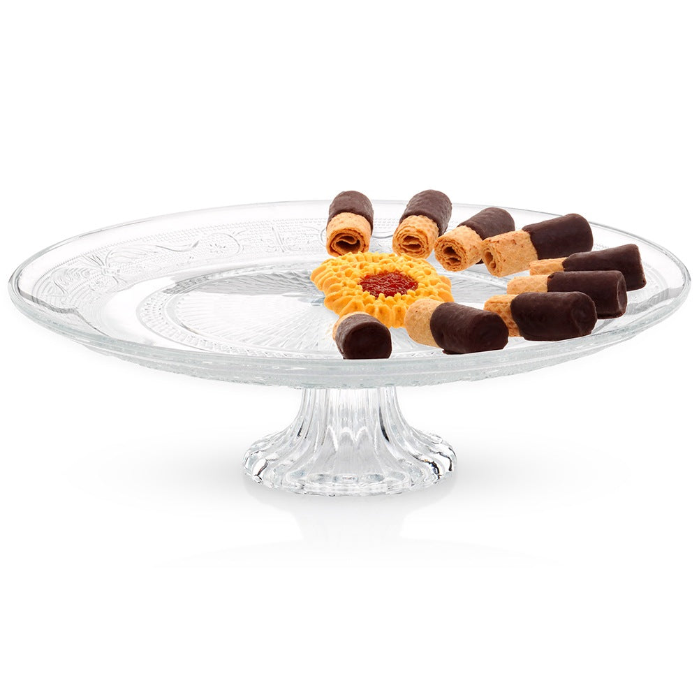 Glass cake stand on a 25 cm leg