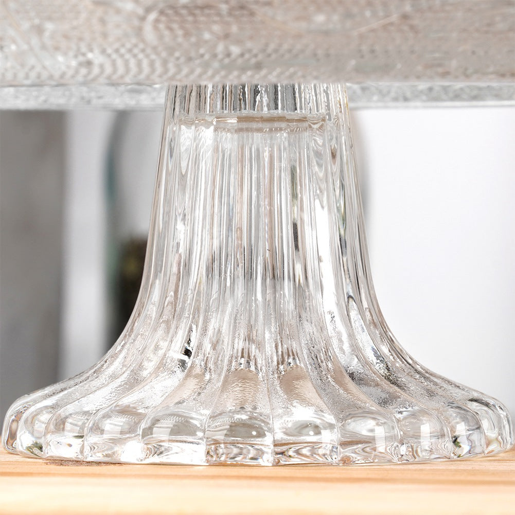 Glass cake stand on a 25 cm leg
