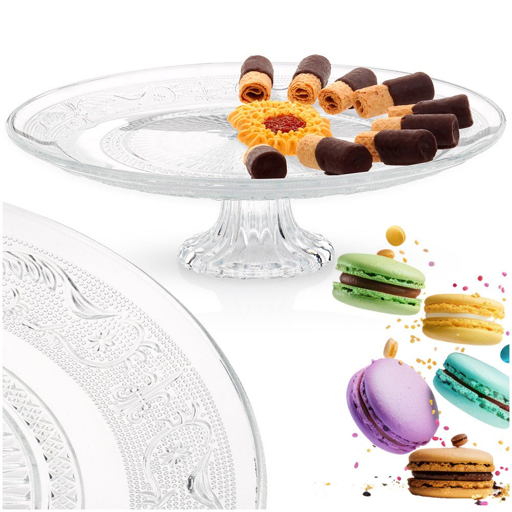 Glass cake stand on a 25 cm leg