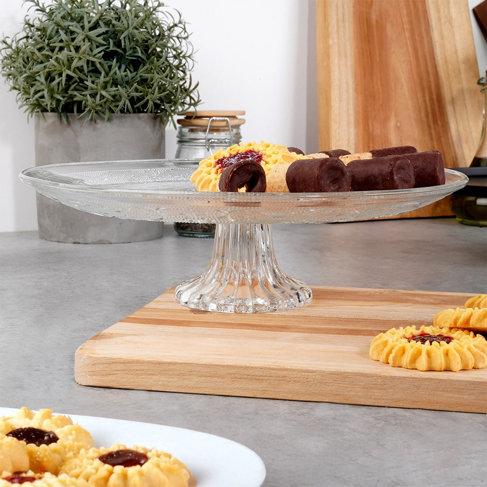 Glass cake stand on a 25 cm leg