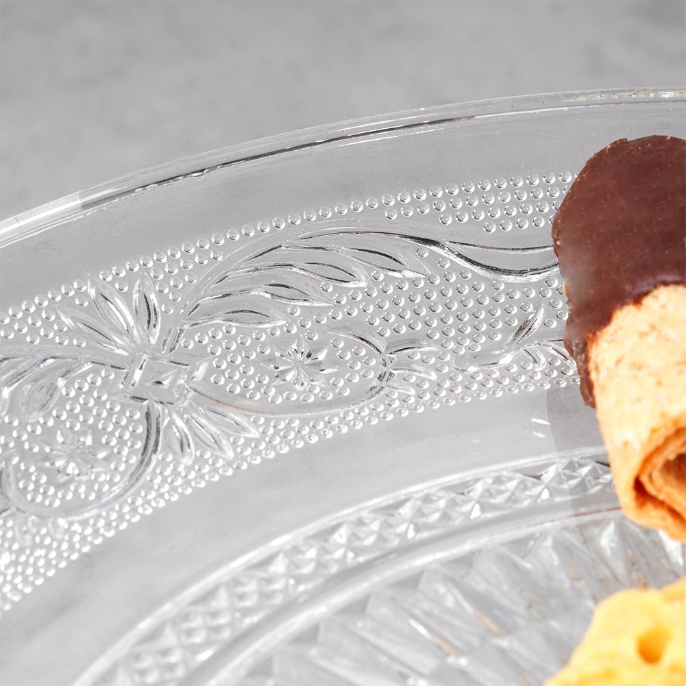Glass cake stand on a 25 cm leg