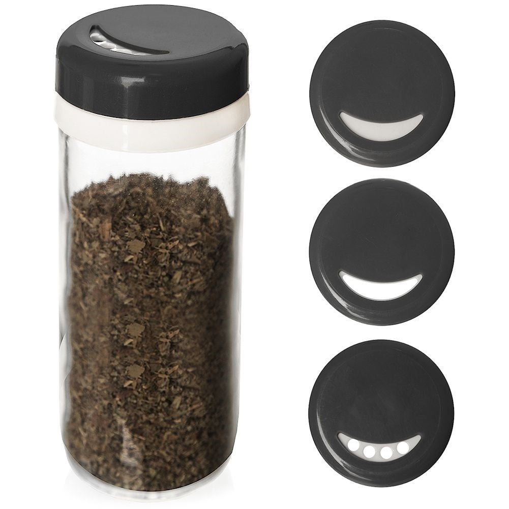 Glass container 230ml for spices with dosing, dishwasher safe