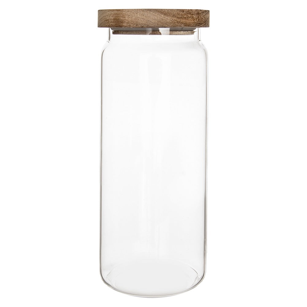 Glass container for loose products with lid and seal 1.6 l