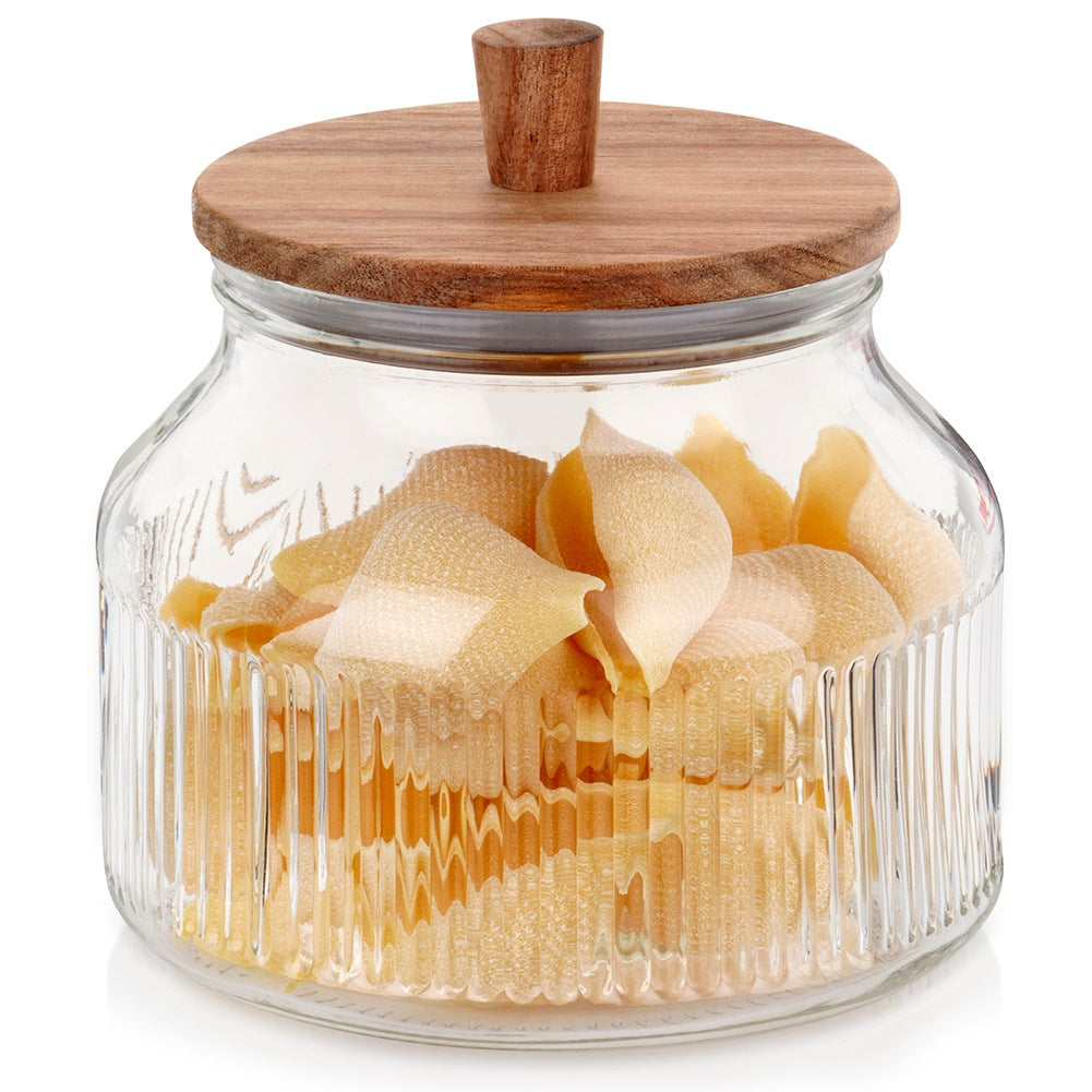 Glass container for loose products with lid and seal 1.7 l
