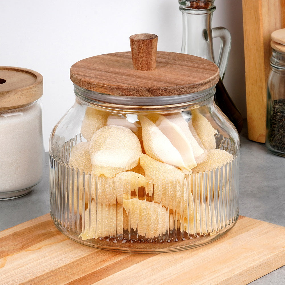 Glass container for loose products with lid and seal 1.7 l