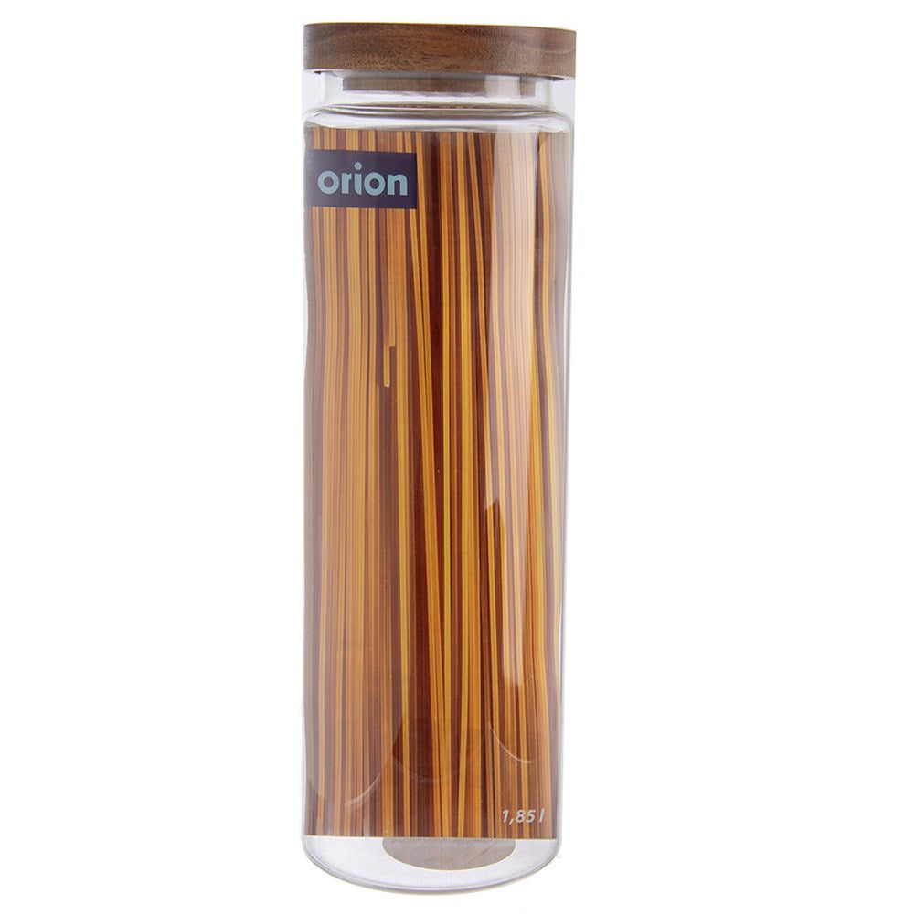 Glass container for loose products with lid and seal 1.85 l