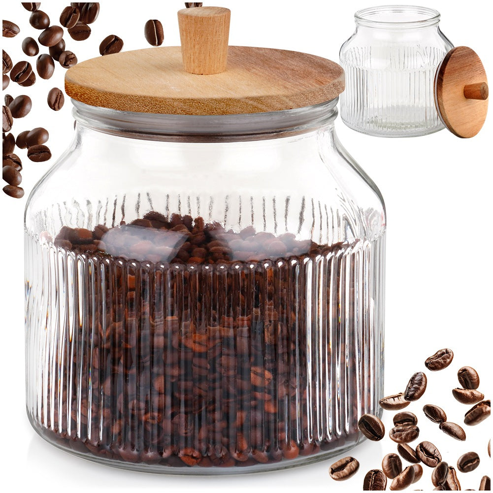 Glass container for loose products with lid and seal 2.2 l