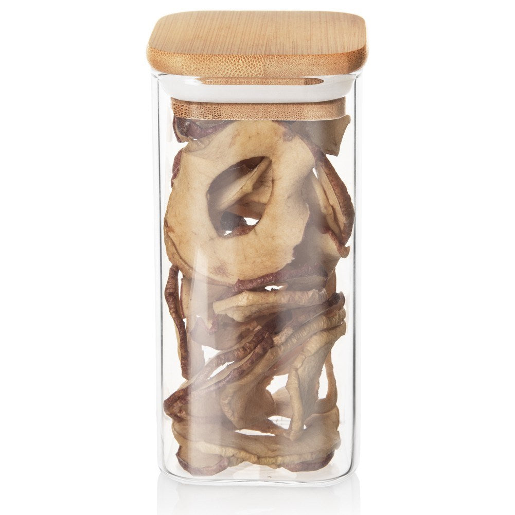 Glass container for loose products with lid and seal 320 ml