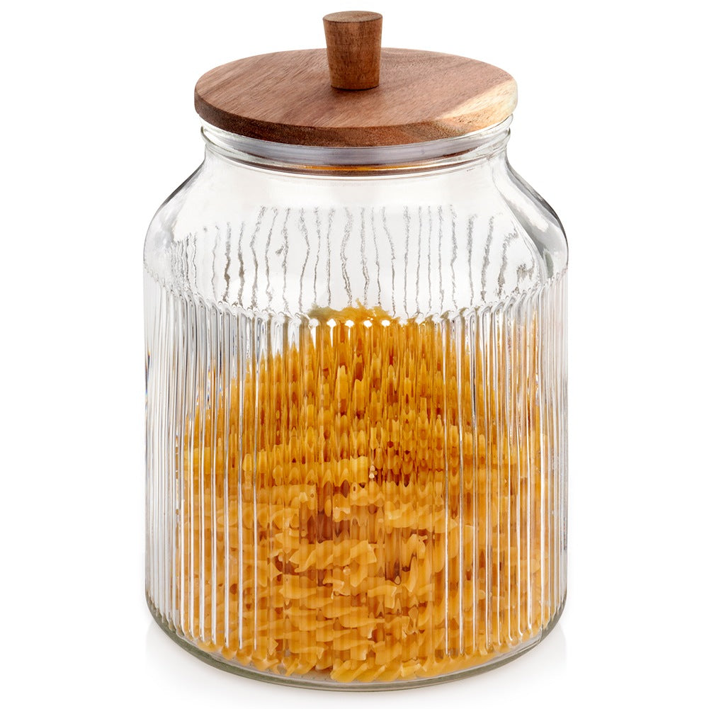 Glass container for loose products with lid and seal 3 l