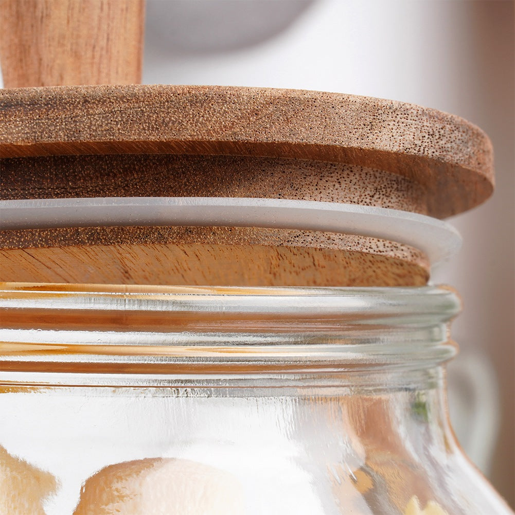 Glass container for loose products with lid and seal 3 l