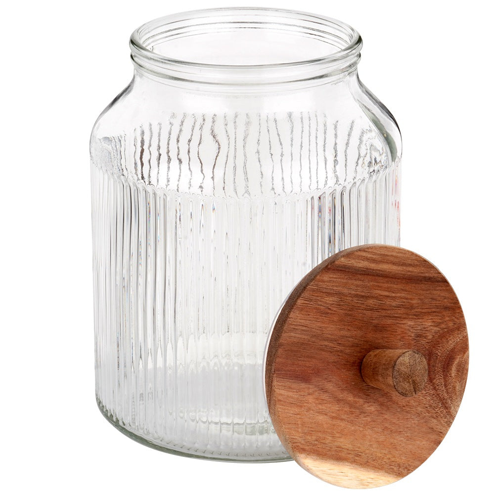 Glass container for loose products with lid and seal 3 l