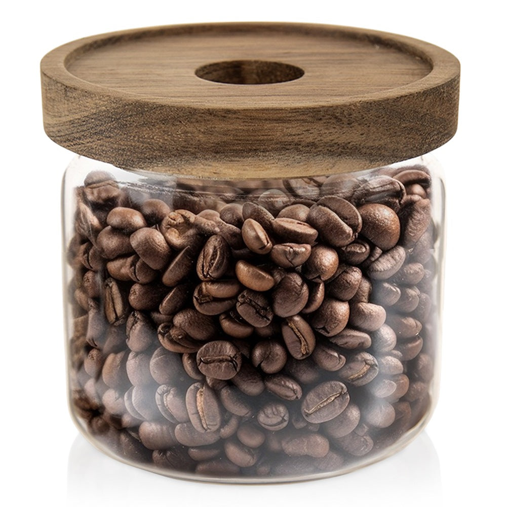 Glass container for loose products with lid and seal 500 ml