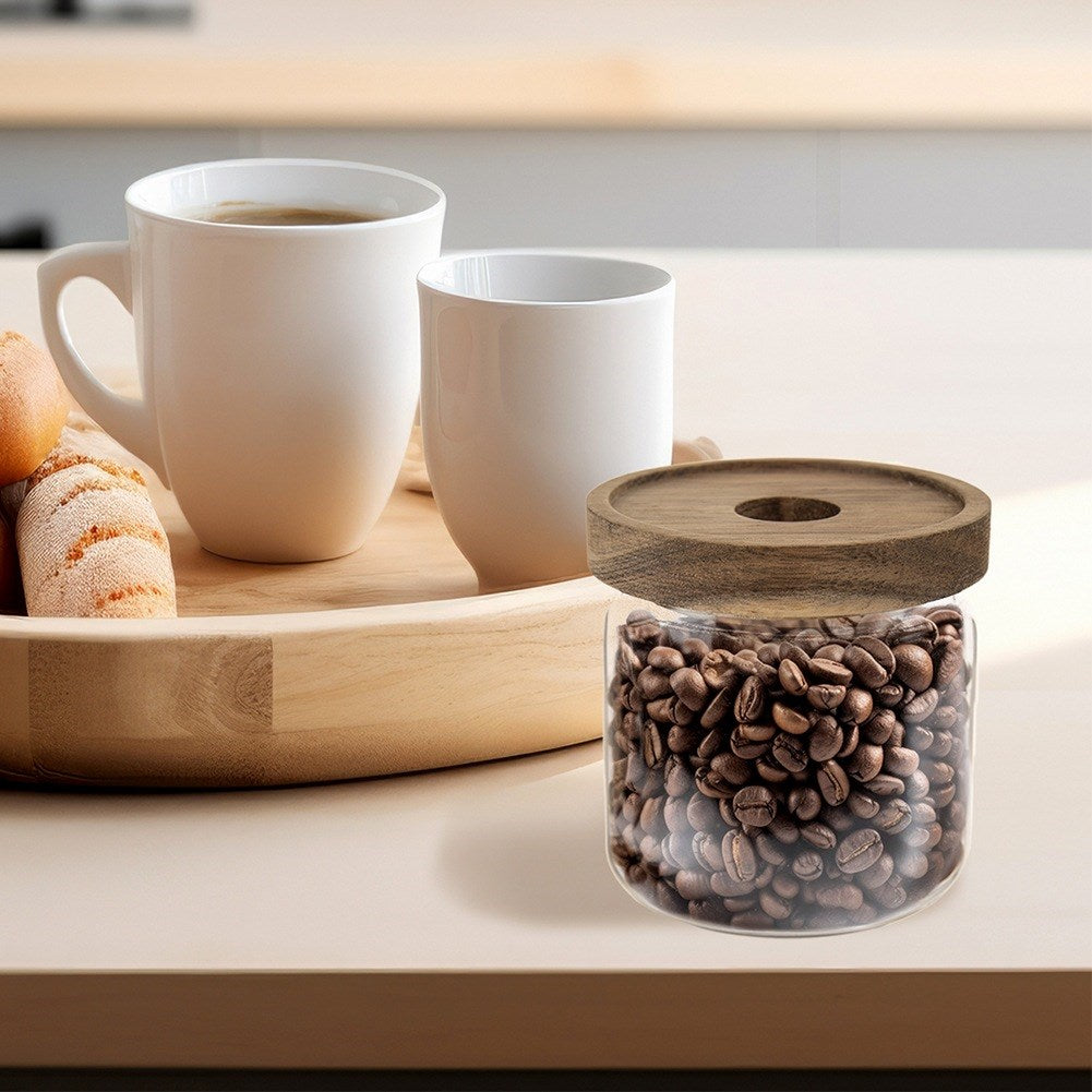 Glass container for loose products with lid and seal 500 ml