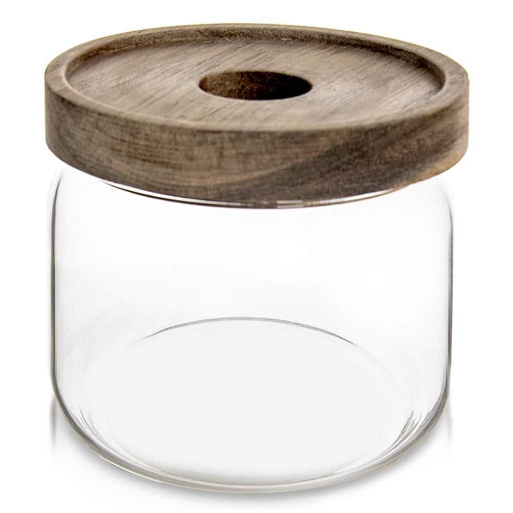 Glass container for loose products with lid and seal 500 ml