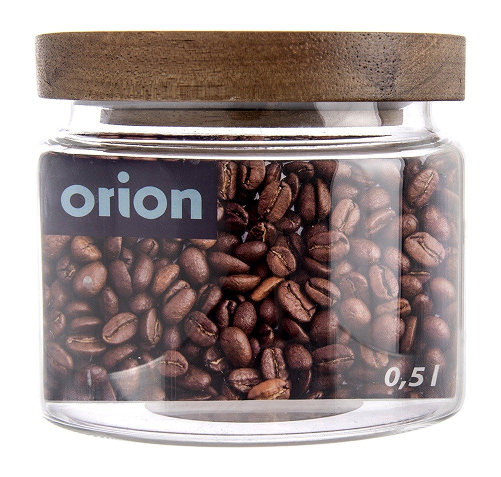 Glass container for loose products with lid and seal 500 ml