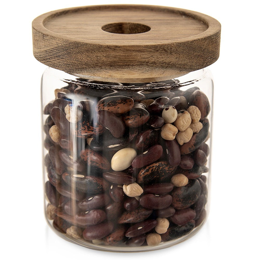 Glass container for loose products with lid and seal 730 ml