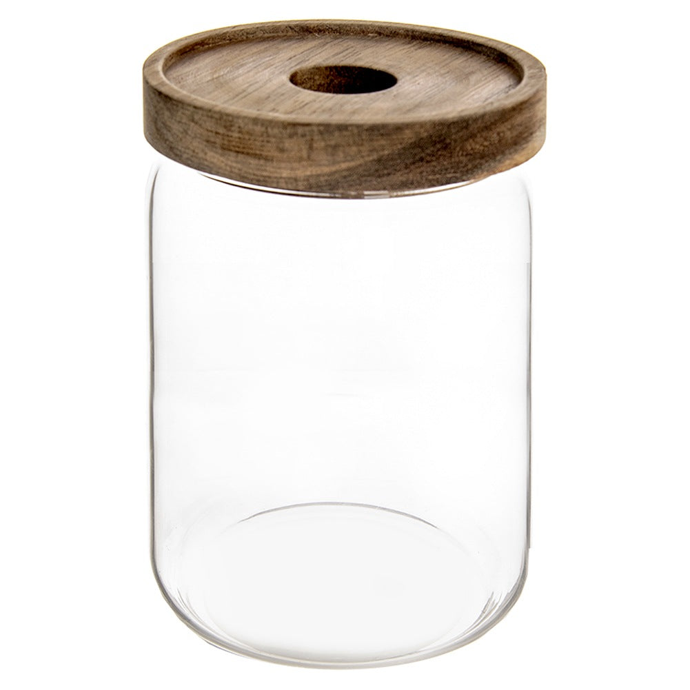 Glass container for loose products with lid and seal 970 ml