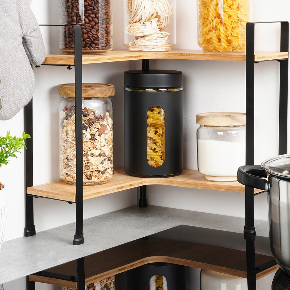 Glass container for loose products with screw cap 1 l