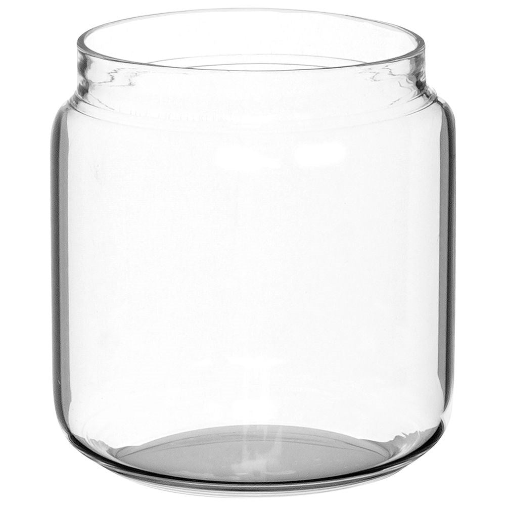 Glass container in borosilicate glass with acacia wood lid