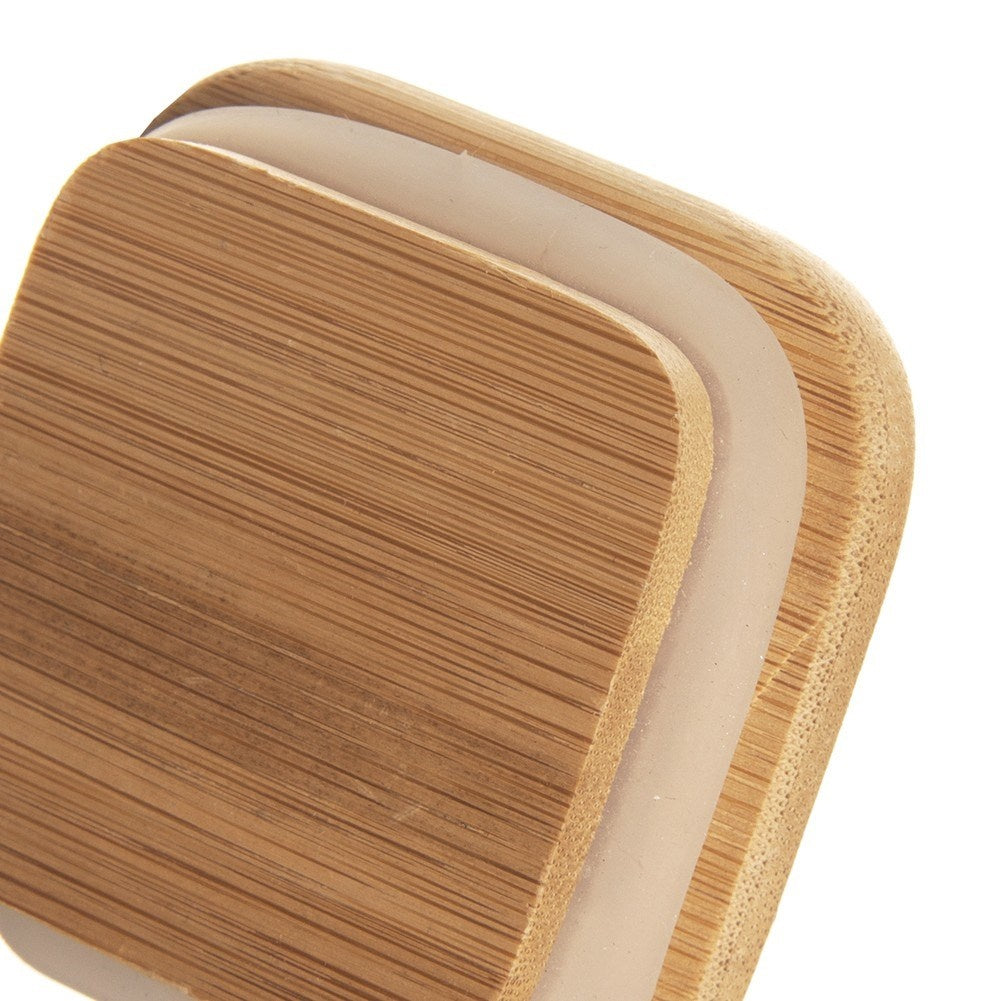 Glass container in borosilicate glass with airtight bamboo lid