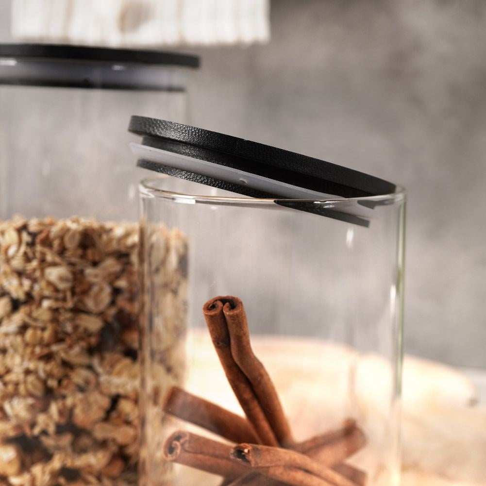 Glass container with bamboo lid - Food storage