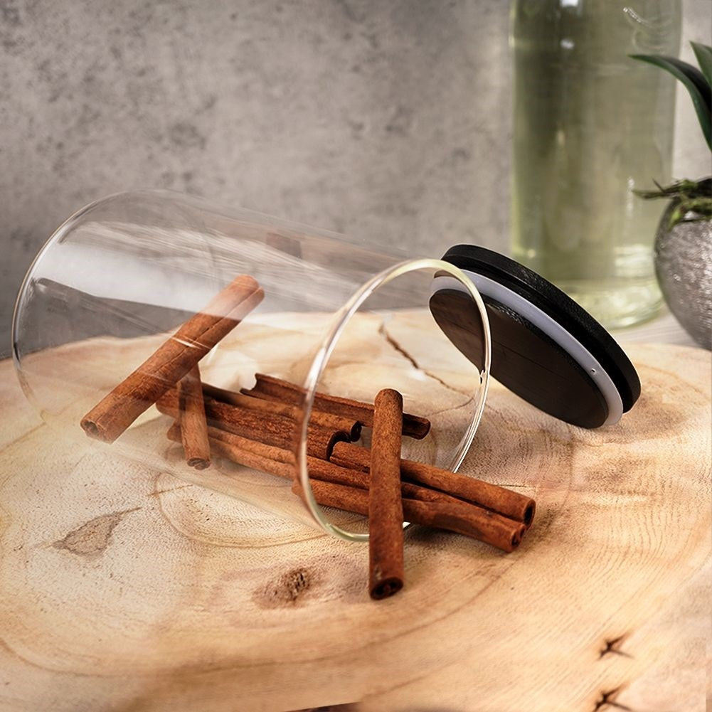 Glass container with bamboo lid - Food storage