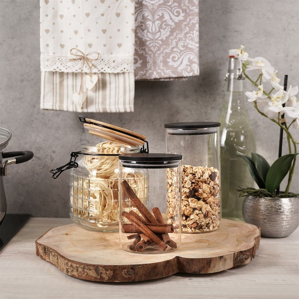 Glass container with bamboo lid - Food storage