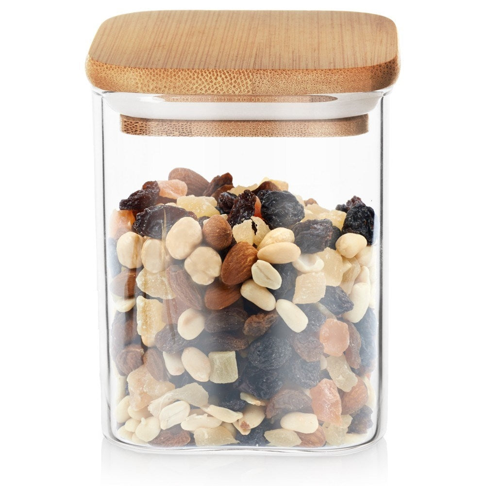 Glass container with bamboo lid - Keep food fresh longer