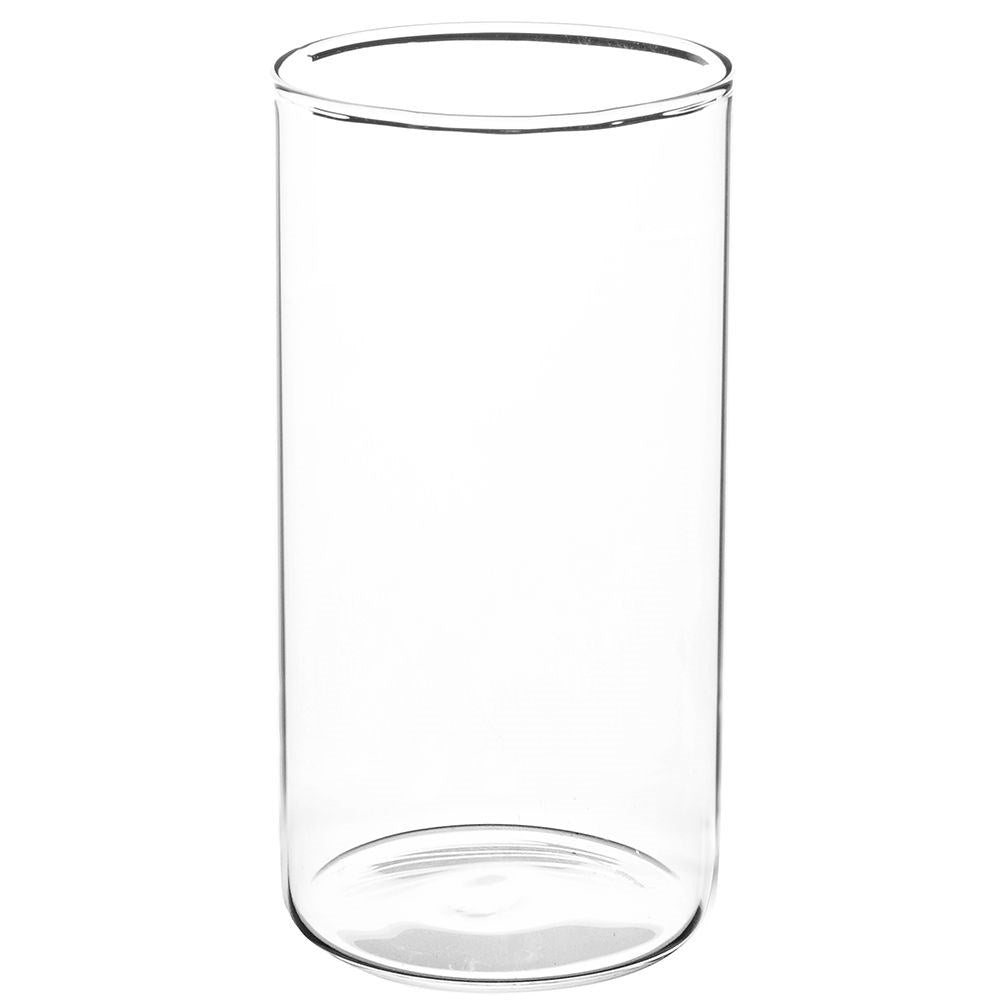 Glass container with bamboo lid and silicone seal
