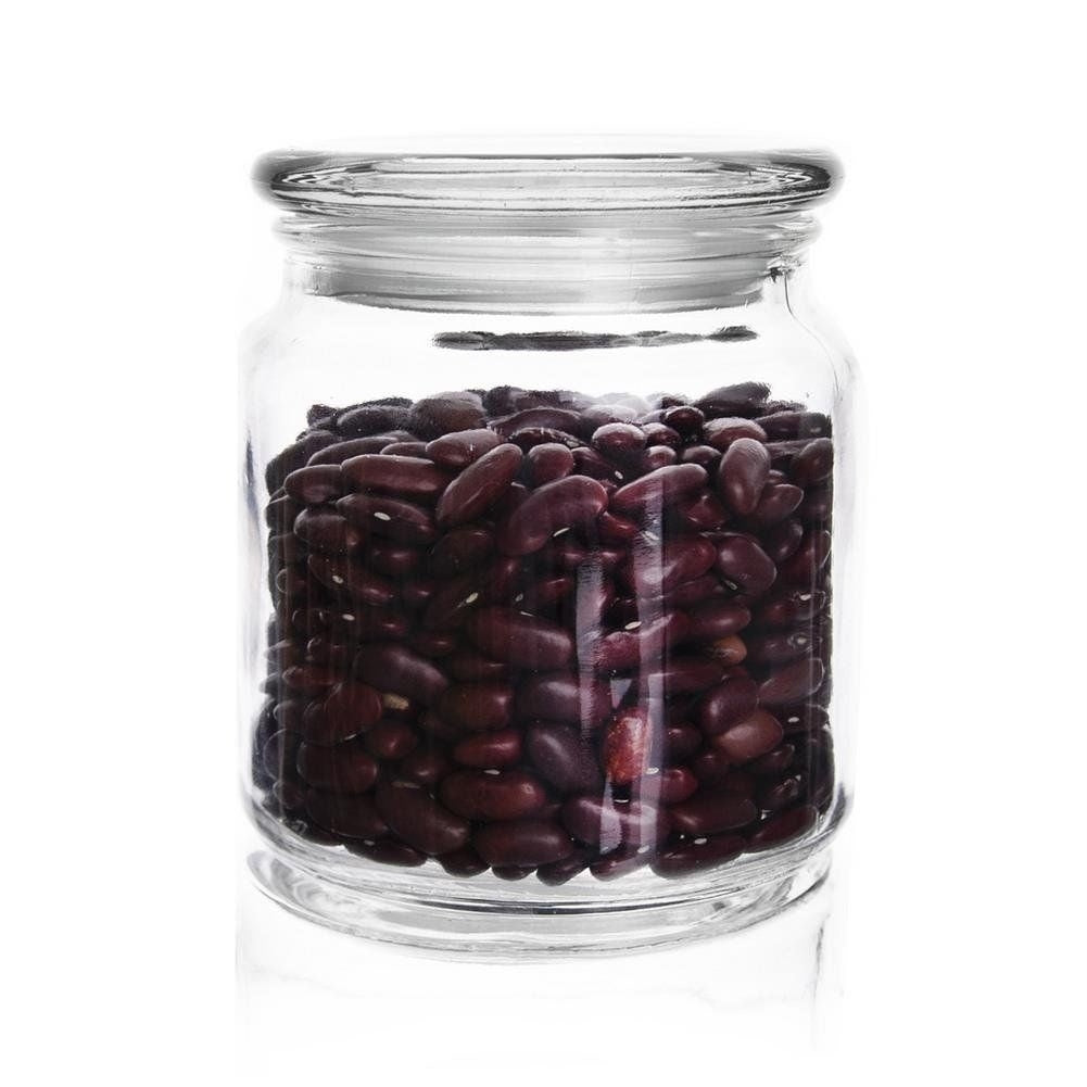 Glass container with tight-fitting lid for safe storage