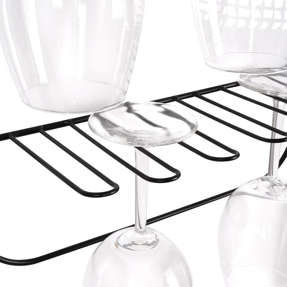 Glass hanger in black metal for 10 glasses