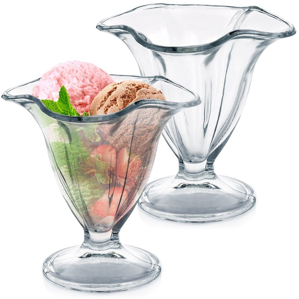Glass ice cream cups 150 ml 2 pcs.