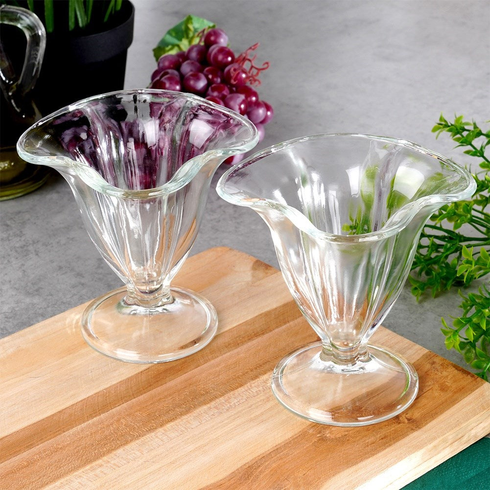 Glass ice cream cups 150 ml 2 pcs.