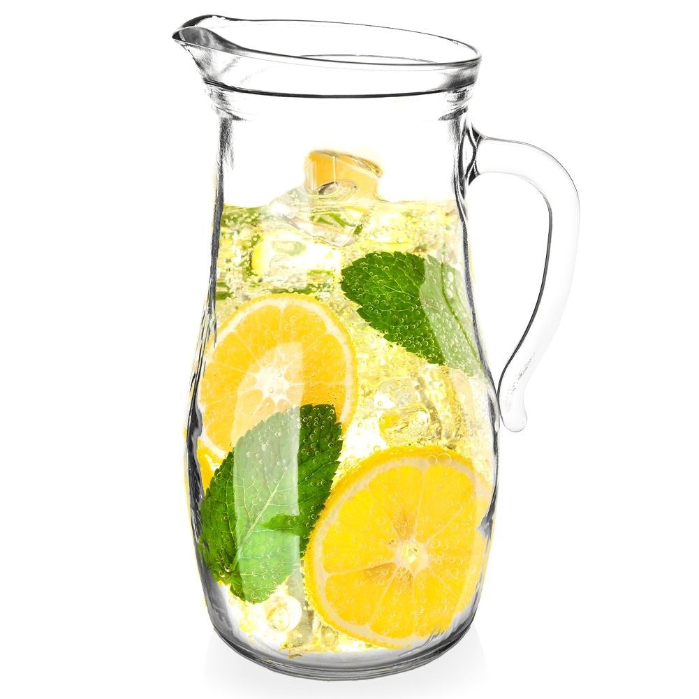 Glass jug for drinks: Water, juice, lemonade, iced tea