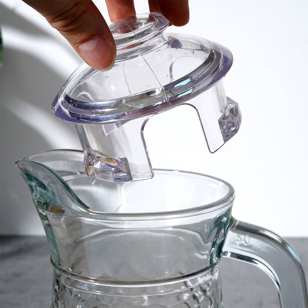 Glass jug with lid for drinks: water, juice, iced tea & more