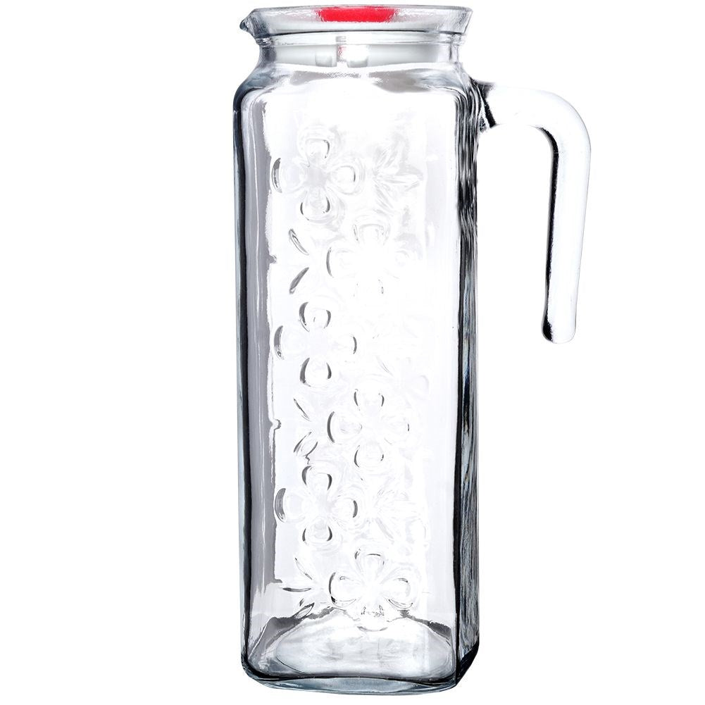 Glass jug with lid for refrigerator door 1.2 l