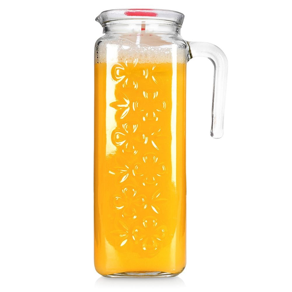 Glass jug with lid for refrigerator door 1.2 l