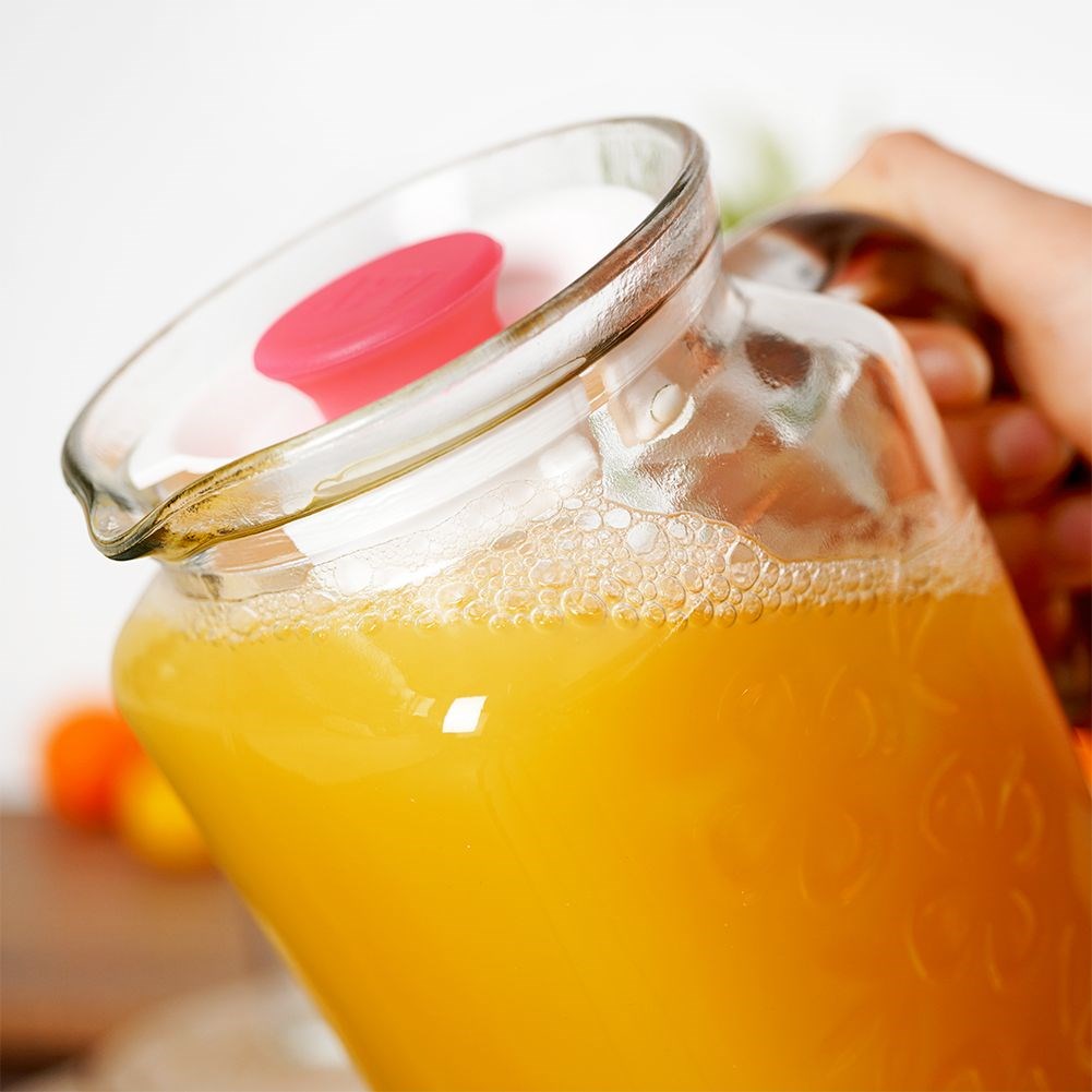 Glass jug with lid for refrigerator door 1.2 l