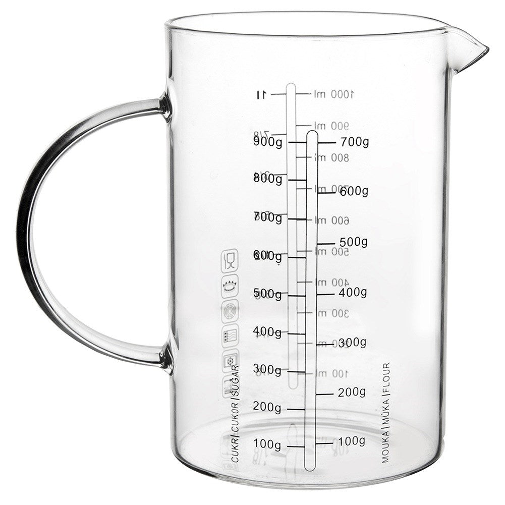 Glass kitchen measuring cup 1 l
