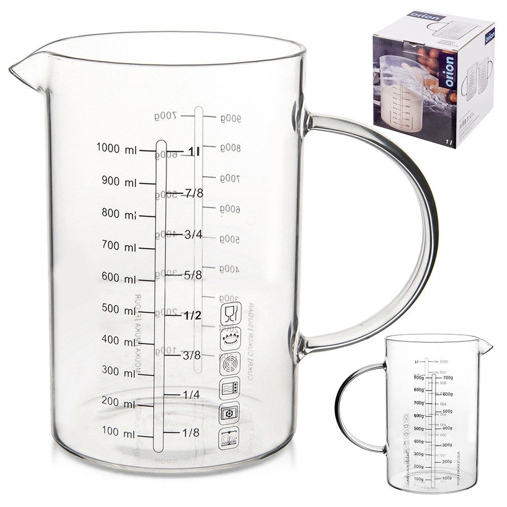 Glass kitchen measuring cup 1 l