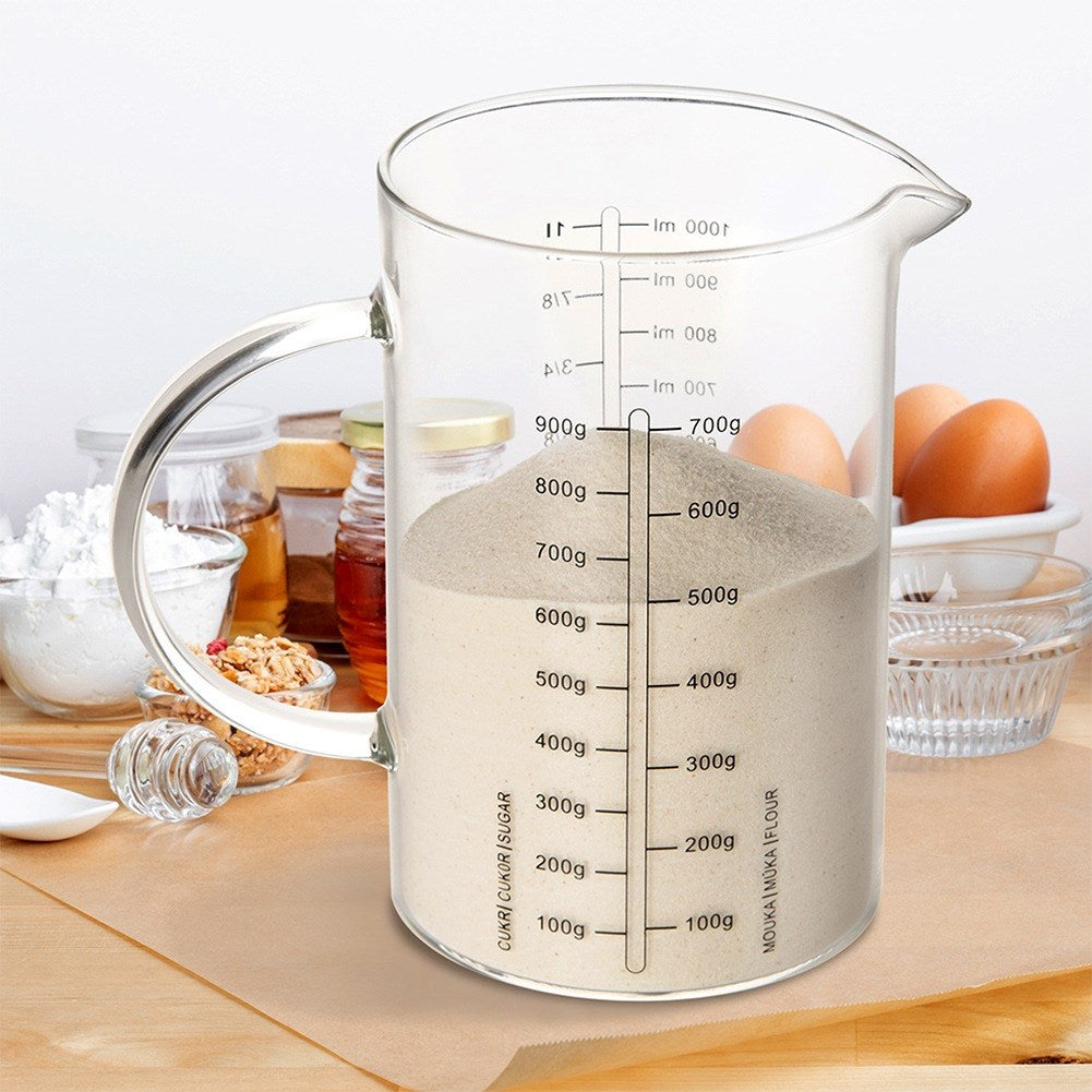 Glass kitchen measuring cup 1 l