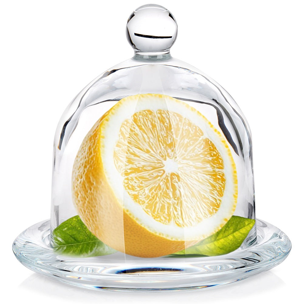 Glass lemon container 9.5x9.5 cm