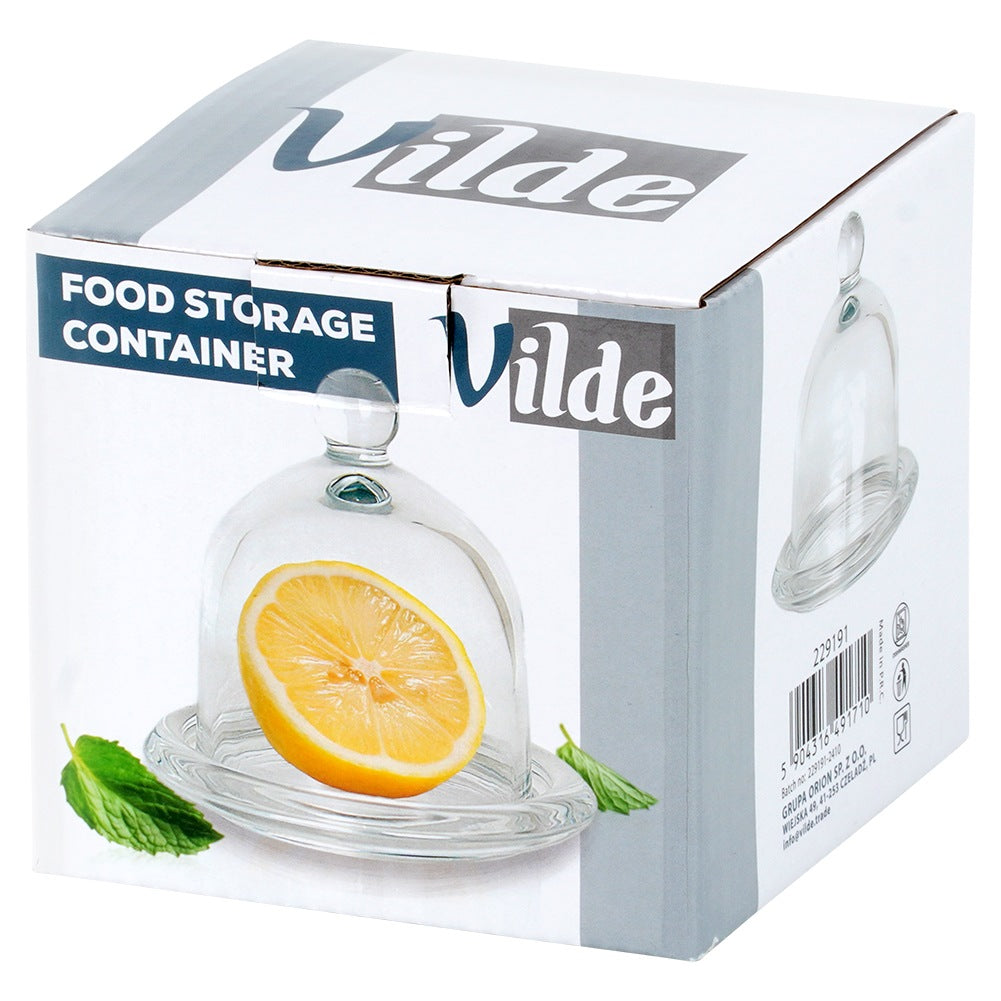 Glass lemon container 9.5x9.5 cm