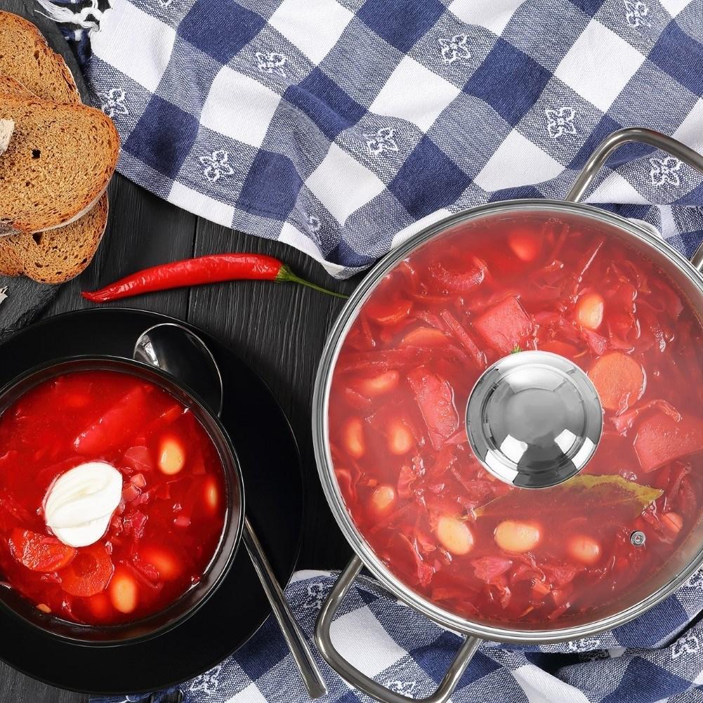 Glass lid with steel edge and steam valve, heat resistant