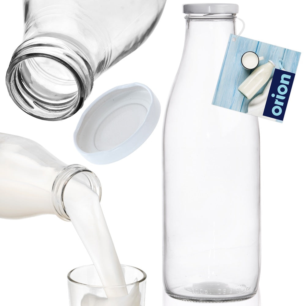 Glass milk bottle 1 l